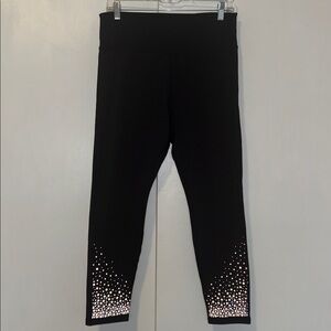 Enamor 7/8 High Rise Leggings Black w Dots Women’s XL Extra Large